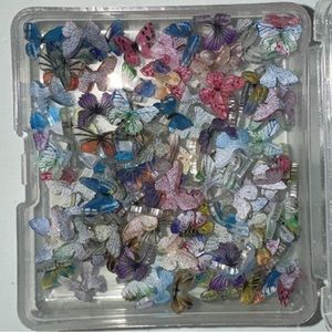 Mini Plastic Butterfly Charms